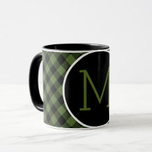 Motif Plaid de contrôle de bison noir vert personn