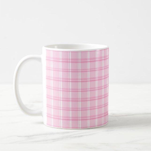 Mug Motif Plaid Rose Cute (Gauche)