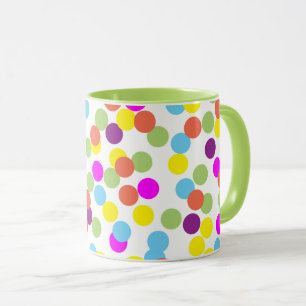 Mug Motif Pois multicolore