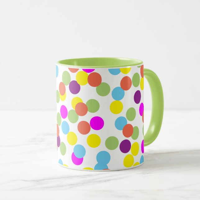 Mug Motif Pois multicolore (Devant droit)