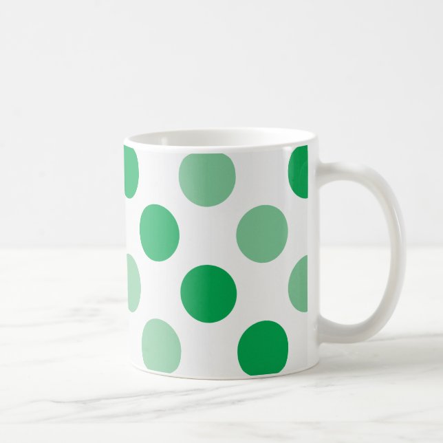 Mug Motif pois vert (Droite)