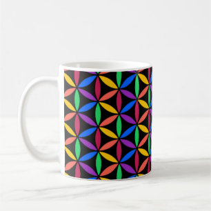 Mug Motif Rainbow Flower of Life