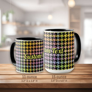 Mug Motif Rainbow Houndstooth