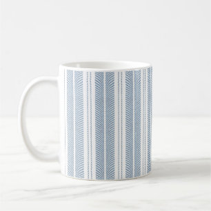 Mug Motif rayé à chevrons bleu doux et fougère