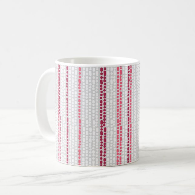 Mug Motif rayé à points. (Devant gauche)