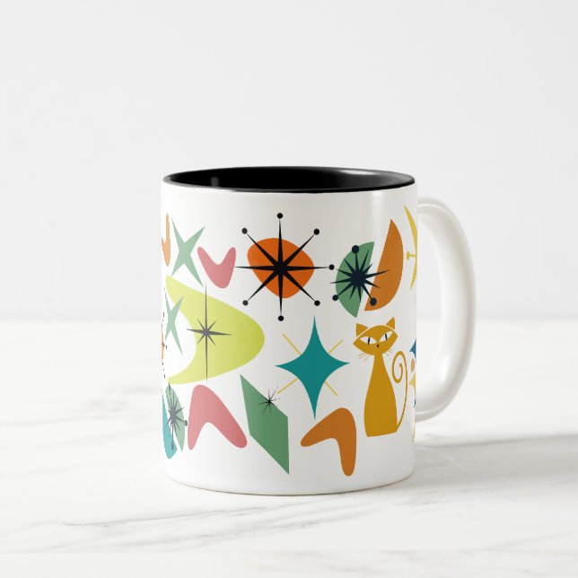 Mug Motif rétro du milieu du siècle (Devant droit)