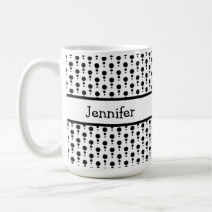 Mug Motif rétro noir et blanc personnalisé