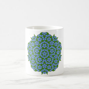 Mug Motif Rhombus Penrose vert et bleu
