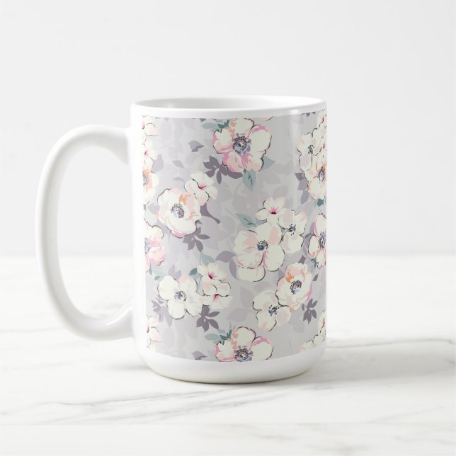 Mug Motif rose mou d'aquarelle (Gauche)
