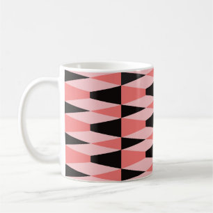 Mug Motif rose noir géométrique en gras