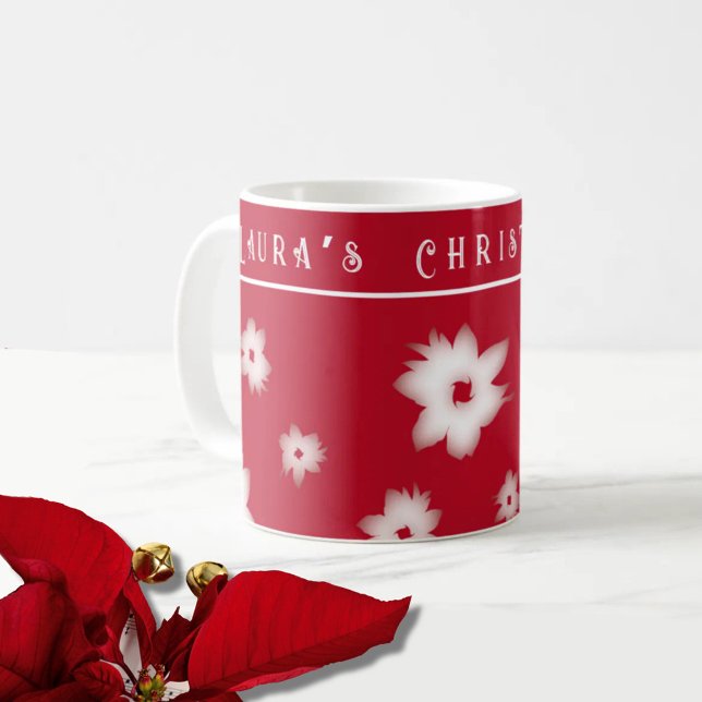 Mug Motif rouge Poinsettia (Créateur téléchargé)