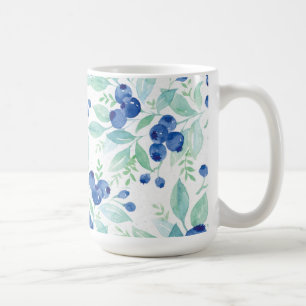 Mug Motif rustique d'été de baie de myrtille de mili