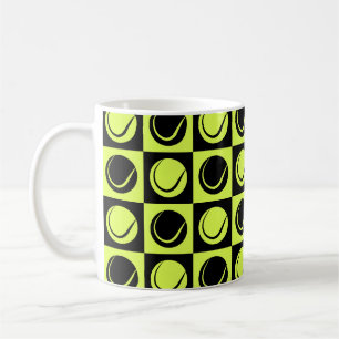 Mug Motif sans couture à carreaux de balle de tennis