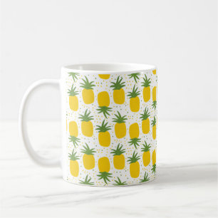 Mug Motif sans couture avec ananas. Ananas jaune