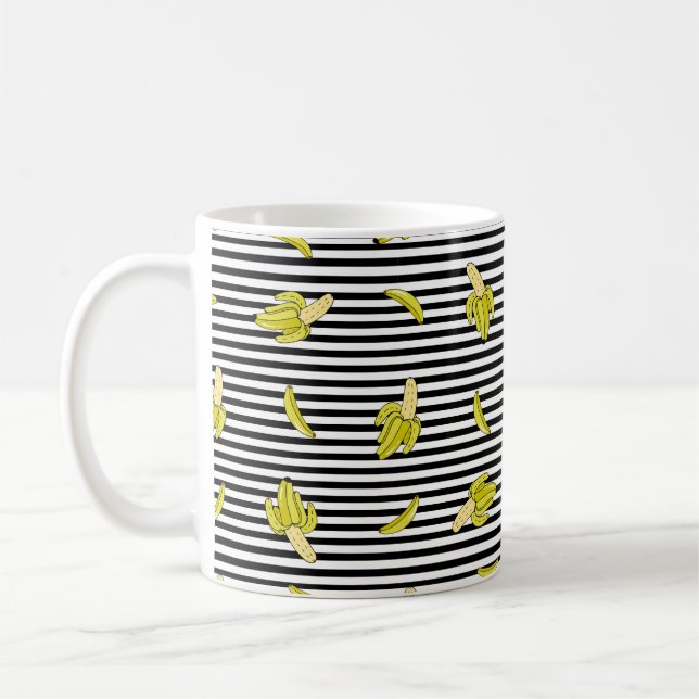 Mug Motif sans couture avec badge de caricature avec b (Gauche)
