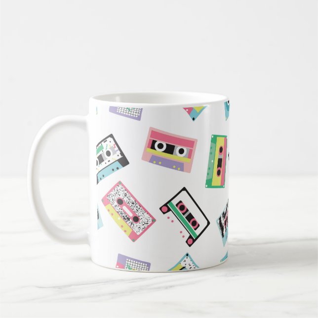 Mug Motif sans couture avec bandes audio dans style ré (Gauche)