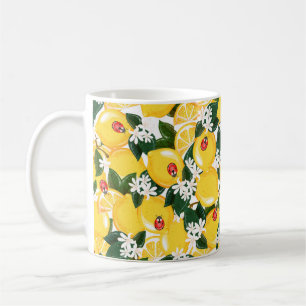 Mug Motif sans couture avec des fruits tropicaux au ci