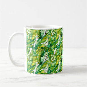 Mug Motif sans couture avec feuilles de bananes tropic