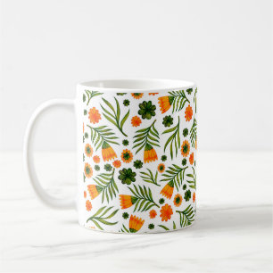Mug Motif sans couture avec fleurs d'art populaire