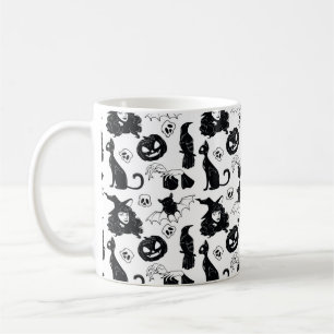 Mug Motif sans couture avec Halloween joli main dessin