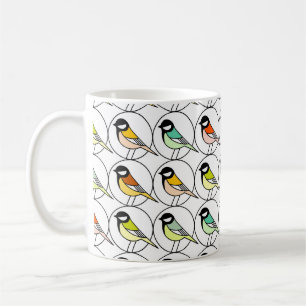 Mug Motif sans couture avec mésange