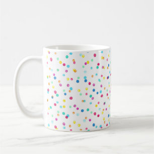 Mug Motif sans couture avec points d'aquarelle lumineu
