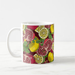 Mug Motif sans couture colorée avec grenades et perru
