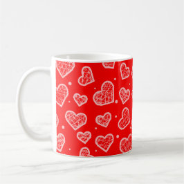 Mug Motif sans couture de cœurs