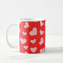Mug Motif sans couture de cœurs
