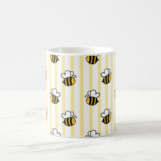 Mug Motif sans couture de jolie abeille (Centre)