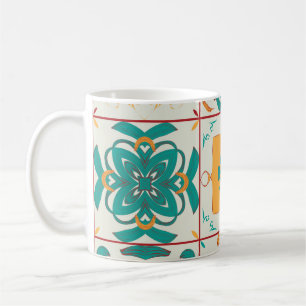 Mug Motif sans couture de l'abstrait 9 tilesarabe, a
