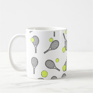 Mug Motif sans couture de tennis - Raquette et balle