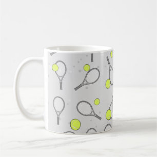 Mug Motif sans couture de tennis - Raquette et balle s