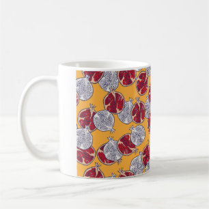 Mug Motif sans couture. La grenade est dessinée à la m