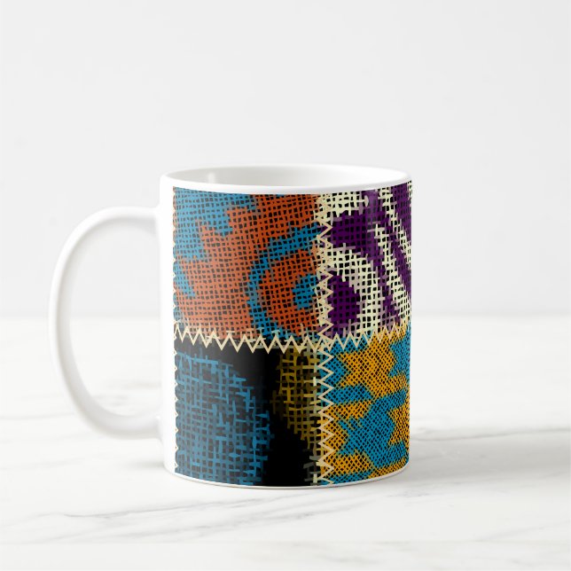 Mug Motif sans couture Patchwork (Gauche)
