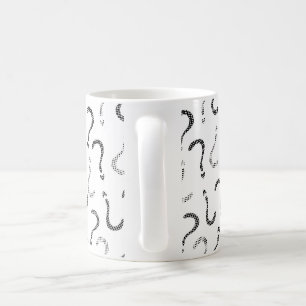 Mug Motif sans fin point d'interrogation noir