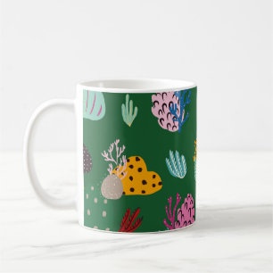 Mug Motif sans joint avec branches coralliennes et pla