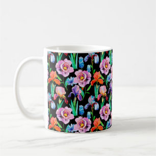 Mug Motif sans joint avec fleurs Iris et Peony, Eau