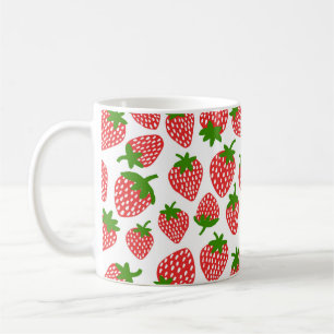 Mug Motif sans soudure à Strawberrie. illustration vin