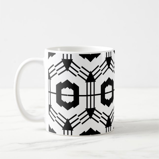 Mug Motif sans soudure. arrière - plan géométrique vin (Gauche)