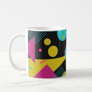 Mug motif sans soudure géométrique des années 80 av