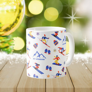 Mug Motif sans soudure Mount Spokane Washington Ski