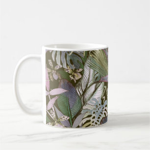 Mug Motif sans soudure tropicale avec fleurs tropicale
