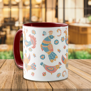Mug Motif scandinave coloré Boho Bird