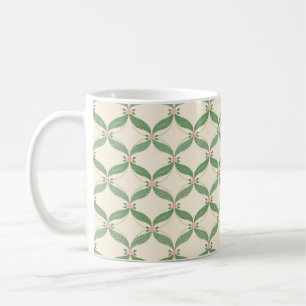 Mug Motif simple et transparent. Grille de feuilles et
