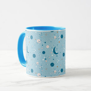Mug Motif Sky & Space bleu