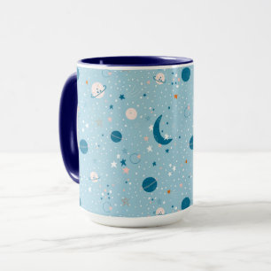 Mug Motif Sky & Space bleu