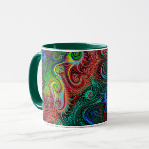 Mug Motif spiral coloré Abstrait