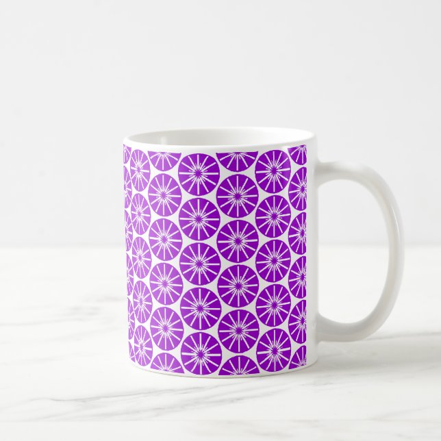 Mug Motif Star Wheel - Violet sur blanc (Droite)