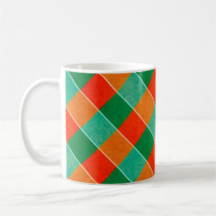 Mug Motif tartan rouge et vert